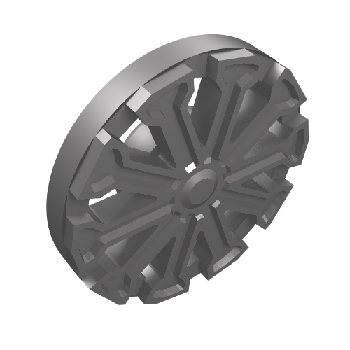 Wheel Cover 10 Spoke T Shape - for Wheel 18976 Flat Silver
