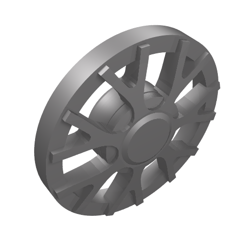 Wheel Cover 7 Spoke Y Shape - for Wheel 18976 Flat Silver
