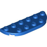 Plate Round Corners 2 × 6 Double Blue