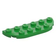 Plate Round Corners 2 × 6 Double Bright Green