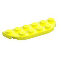 Plate Round Corners 2 × 6 Double Vibrant Yellow