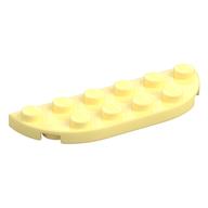 Plate Round Corners 2 × 6 Double Bright Light Yellow