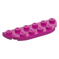 Plate Round Corners 2 × 6 Double Magenta