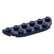 Plate Round Corners 2 × 6 Double Dark Blue