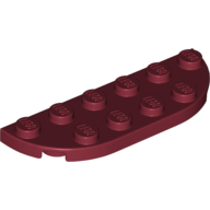 Plate Round Corners 2 × 6 Double Dunkelrot