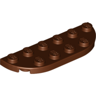 Plate Round Corners 2 × 6 Double Reddish Brown