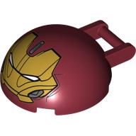 Windscreen 4 × 4 × 1 2/3 Canopy Half Sphere with Handle and Hulk Buster Face Print Dark Red