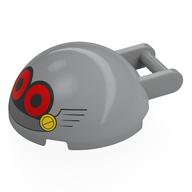 Windscreen 4 × 4 × 1 2/3 Canopy Half Sphere with Handle with Robotnik Face print Hellblaugrau