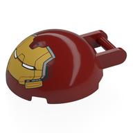 Windscreen 4 × 4 × 1 2/3 Canopy Half Sphere with Handle and Hulk Buster Face Print Dark Red