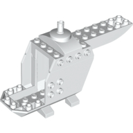 Helicopter Body 4 × 14 × 5 with Top Pin Weiß