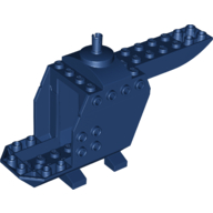 Helicopter Body 4 × 14 × 5 with Top Pin Dark Blue