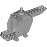 Helicopter Body 4 × 14 × 5 with Top Pin Hellblaugrau