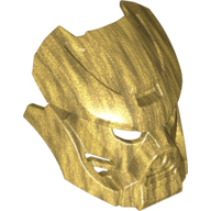 Large Figure Mask, Kanohi Hau (Mask of Fire) Perlgold