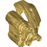 Large Figure Mask of Ice (Kanohi Akaku) Perlgold