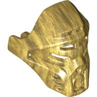 Large Figure Mask of Earth (Kanohi Pakari) Perlgold