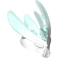 Large Figure Mask Protector with Marbled Trans-Light Blue Pattern (Protector Mask of Ice) White