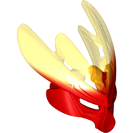 Large Figure Mask Protector with Marbled Trans-Yellow Pattern (Protector Mask of Fire) Rot