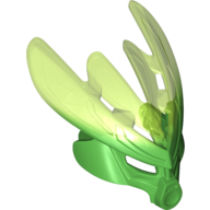 Large Figure Mask Protector with Marbled Trans-Bright Green Pattern (Protector Mask of Jungle) Bright Green