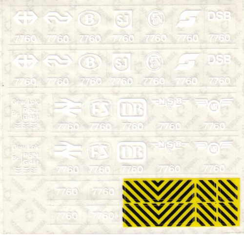Stickerbogen für Set 7760-1 [Keine Farbe/Beliebige Farbe]