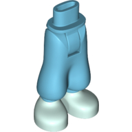 Minidoll Hips and Baggy Trousers with Light Aqua Shoes Print Mittelazur