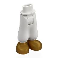 Minidoll Hips and Baggy Trousers with Pearl Gold Shoes Print Weiß