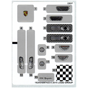 Stickerbogen für Set 75910-1 [Keine Farbe/Beliebige Farbe]