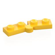 Hinge Plate 1 × 4 Swivel Top / Base - Hollow Clip [Complete Assembly] Gelb