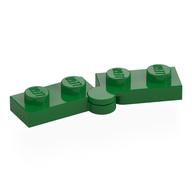 Hinge Plate 1 × 4 Swivel Top / Base - Hollow Clip [Complete Assembly] Grün