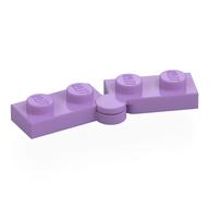 Hinge Plate 1 × 4 Swivel Top / Base - Hollow Clip [Complete Assembly] Mittellavendel