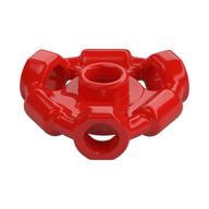 Plate Special 1 × 1 with Hole Through Stud, 3 Bars and 3 Bar Holes Rot