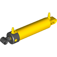 Pneumatic Cylinder 2 × 11 with 2 Stepped Inlets [V2] in Yellow
