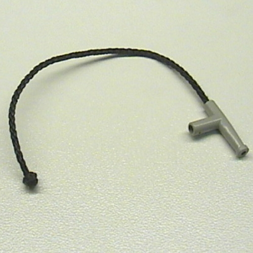Minifig Hose Nozzle Simple with 8L Black String Hellgrau