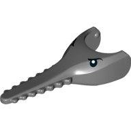 Animal Body Part, Shark / Sawfish Head with Eyes Print Dark Bluish Gray