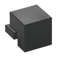 Minifig Head Special, Cube with Rear Ledge [Plain] Schwarz