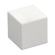 Minifig Head Special, Cube [Plain] White