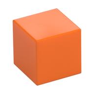 Minifig Head Special, Cube [Plain] Orange