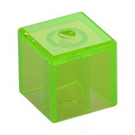 Minifig Head Special, Cube [Plain] Transparent-Hellgrün