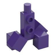 Creature Torso Blocky with Cube Feet (Minecraft Creeper) Dunkellila
