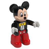 Duplo Figure Mickey Mouse with Black Jacket and Yellow Bow Tie - Red Trousers Schwarz