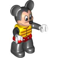 Duplo Figure Mickey Mouse with Yellow Lifejacket - Figure 31 Yellow