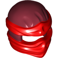 Wrap with Short Back Knot, Red Pattern Dunkelrot