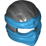 Wrap with Short Back Knot, Dark Azure Pattern Pearl Titanium
