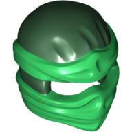 Wrap with Short Back Knot, Green Pattern Dunkelgrün