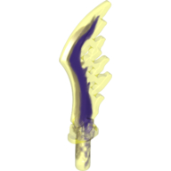 Weapon Sword Serrated with Marbled Dark Purple Pattern Trans-Neon Green