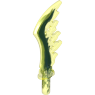 Weapon Sword Serrated with Marbled Dark Green Pattern Trans-Neon Green