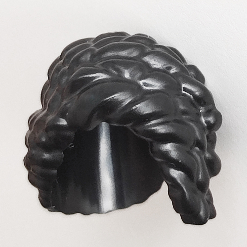 Hair Braided in Knot Black