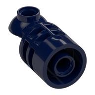 Brick Round 2 × 2 D. Tube with Rotation Joint Ball Half Dunkelblau