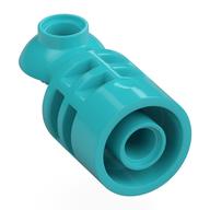Brick Round 2 × 2 D. Tube with Rotation Joint Ball Half Mittelazur