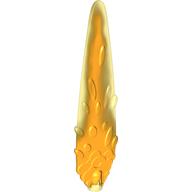 Flame / Vapor Trail 3 × 14 with Axle Hole and Bright Light Orange Marbled Center Pattern Trans-Yellow
