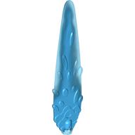 Flame / Vapor Trail 3 × 14 with Axle Hole and Dark Azure Marbled Center Pattern Transparent-Dunkelblau